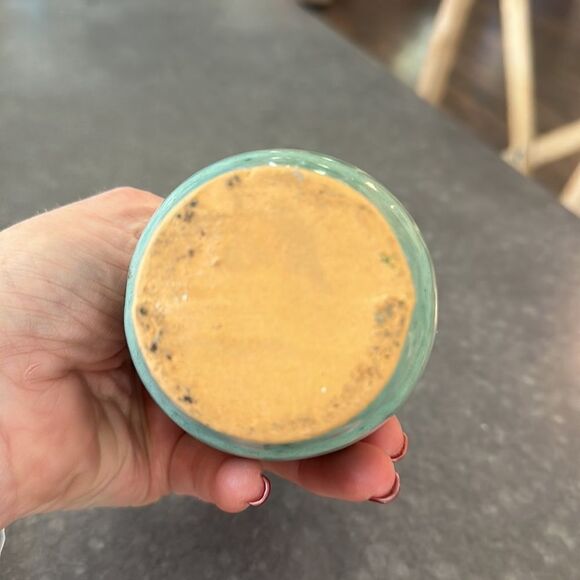 Vintage Ceramic Teal Blue Bud Vase - Picture 4 of 5